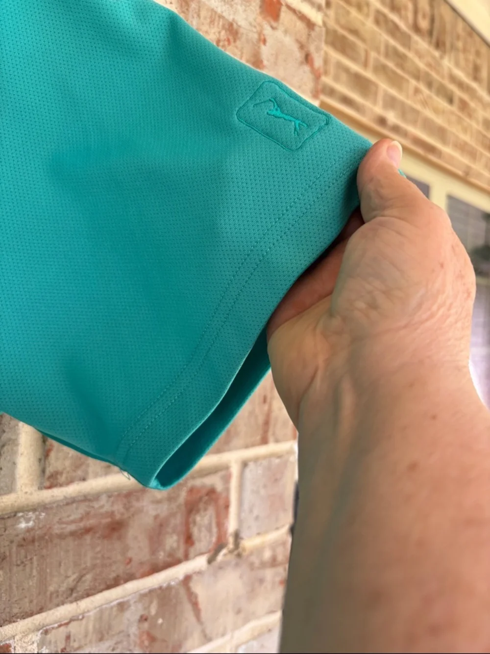 PGA Tour Airflux Teal‎ Green Short-Sleeve Polo